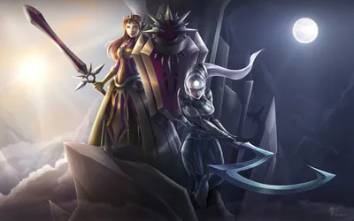 Video Game League Legends Space Wallpaper 4K 1920x1200 Hd, Pc, Desktop, Wallpaper, Of, Video, Game, League, Legends, Champions, Leona, Diana, White, Ultrawide, Full HD