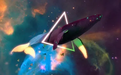 Fantasy Whale Swimming Vibrant Cosmic Space Wallpaper 4K 1920x1200 An, Hd, Fantasy, Desktop, Wallpaper, Featuring, A, Whale, Swimming, Through, Vibrant, Cosmic, White, Yellow, Ultrawide, Full HD
