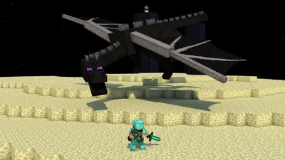 Minecraft Ender Dragon Flying Games Wallpaper 4K 1920x1080 Hd, Minecraft, Wallpaper:, Featuring, An, Ender, Dragon, Flying, Over, Player, Diamond, Armor, Gray, Ultrawide, Full HD