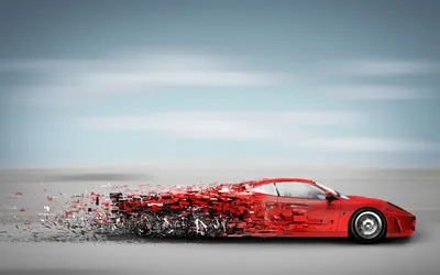 Red Sports Car Cars Wallpaper 4K 1920x1200 Hd, Desktop, Wallpaper:, Featuring, A, Red, Sports, Car, Disintegrating, Into, Pieces, Smooth, Gray, Ultrawide, Full HD