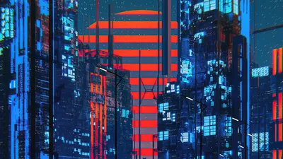 Futuristic Sci Cityscape World Wallpaper 4K 1920x1080 Hd, Pc, Desktop, Wallpaper, Of, A, Futuristic, Sci-fi, Cityscape, Glowing, Blue, Buildings, Red, Ultrawide, Full HD