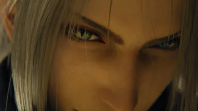 Close Sephiroth Piercing Games Wallpaper 4K 3840x2160 Close-up, Of, Sephiroth's, Piercing, Green, Eyes, And, Silver, Sephiroth, 039, Hair, Final, Brown, Ultrawide, 4K