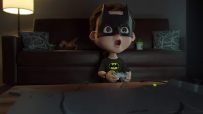 Child Playing Video Game Dressed Games Wallpaper 4K 1920x1080 Child, Playing, A, Video, Game, Dressed, As, Batman, Gray, Brown, Ultrawide, Full HD