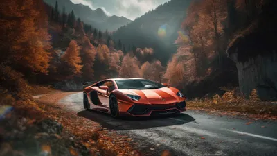 Orange Sports Car Winding Nature Wallpaper 4K 3840x2160 4k, Ultra, Hd, Pc, Desktop, Wallpaper:, Orange, Lamborghini, Sports, Car, Winding, Mountain, White, Gray, Ultrawide