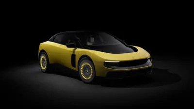Yellow Luce Sports Vehicle Cars Wallpaper 4K 4096x2304 Yellow, Ferrari, Luce, Sports, Vehicle, On, A, Black, Studio, Backdrop, Presented, Ultra, Brown, Orange, Ultrawide, 4k