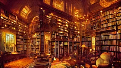 Dark Fantasy Wallpaper Fantasy Wallpaper 4K 1920x1080 A, Stunning, Hd, Pc, Desktop, Wallpaper, Of, Fantasy, Library, Filled, Towering, Bookshelves, Brown, Ultrawide, Full HD