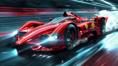 Sleek Red Car Speeding Cars Wallpaper 4K 2912x1632 A, Sleek, Red, Ferrari, Car, Speeding, On, Futuristic, Track, Captured, Desktop, Brown, Gray, Ultrawide, QHD