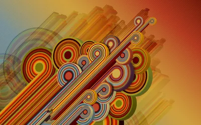 Dreamy Vibrant Wallpaper Abstract Wallpaper 4K 1920x1200 A, Vibrant, Vector, Design, Featuring, Dynamic, Lines, And, Concentric, Circles:, Warm, Colors, Orange, Ultrawide, Full HD