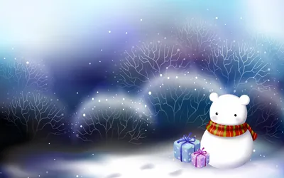 Radiant Charming Wallpaper Nature Wallpaper 4K 1920x1200 A, Charming, Snowman, In, Scarf, Stands, On, Snowy, Landscape, Colorful, Gifts, Nearby, White, Ultrawide, Full HD