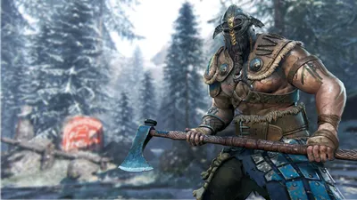 Fierce Viking Warrior Honor Wearing Nature Wallpaper 4K 1920x1080 A, Fierce, Viking, Warrior, From, For, Honor, Wearing, Detailed, Helmet, Wielding, Axe, White, Gray, Ultrawide, Full HD