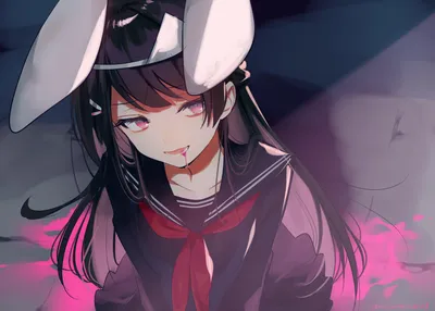 Tsukino Mito Anime Virtual Youtuber Black/Dark Wallpaper 4K 3500x2500 Tsukino, Mito, Anime, Virtual, Youtuber, Portrait, With, Bunny, Ears, Dark, Sailor, Uniform, White, Landscape, QHD