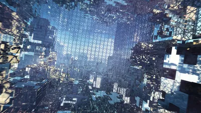 Anime Original Sprawling Crystalline Technology Wallpaper 4K 1920x1080 Anime, Original, Hd, Pc, Desktop, Wallpaper, Background, Showing, Sprawling, Crystalline, Cyber-city, Floating, Brown, Ultrawide, Full HD