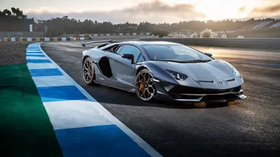 Radiant Gray Wallpaper Cars Wallpaper 4K 2560x1440 Gray, Lamborghini, Aventador, Svj, Sports, Vehicle, On, A, Racetrack, Sunrise, Composed, Quad, White, Ultrawide, QHD