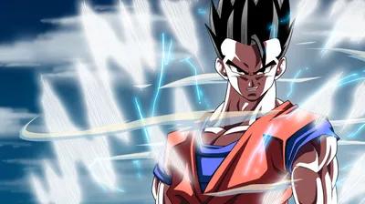 Gohan Dragon Ball Determined Expression Fantasy Wallpaper 4K 5000x2800 Hd, Desktop, Wallpaper, Featuring, Gohan, From, Dragon, Ball, Depicted, Determined, Expression, Surrounded, White, Ultrawide, 4K