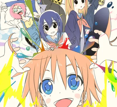 Kokona Flip Flappers Abstract Wallpaper 4K 1920x1745 Hd, Pc, Desktop, Wallpaper, Of, Kokona, (flip, Flappers), Papika, Colorful, White, Square, Full HD