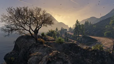 Grand Theft Auto Nature Wallpaper 4K 3840x2160 Hd, Desktop, Wallpaper:, From, Grand, Theft, Auto, V, Depicting, Scenic, Road, Winding, Gray, Ultrawide, 4k