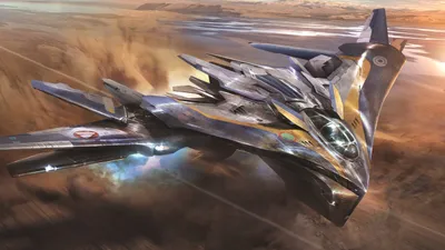 Vibrant Spaceship Wallpaper Wallpaper 4K, Space category