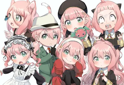 Vivid Multiple Wallpaper Abstract Wallpaper 4K 2239x1547 Hd, Pc, Desktop, Wallpaper, Featuring, Multiple, Expressive, Anime-style, Depictions, Anya, Forger, Spy, White, Landscape, Full HD