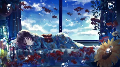 Dreamy Anime Wallpaper Abstract Wallpaper 4K 2240x1260 Anime, 2240x1260, White, Blue, Black, Ultrawide, Full HD