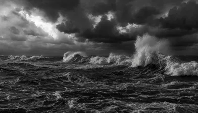 Bold Stormy Wallpaper Nature Wallpaper 4K 5376x3072 5k, Ultra, Hd, Pc, Desktop, Wallpaper:, Stormy, Sea, Monochrome, Towering, Breakers, Churning, Gray, Ultrawide, 4k