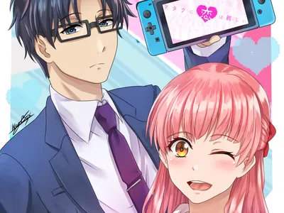 Hirotaka Nifuji Narumi Abstract Wallpaper 4K 2472x1854 Hirotaka, Nifuji, Narumi, Momose, Anime, Wotakoi:, Love, Is, Hard, Otaku, Desktop, White, Landscape, Full HD