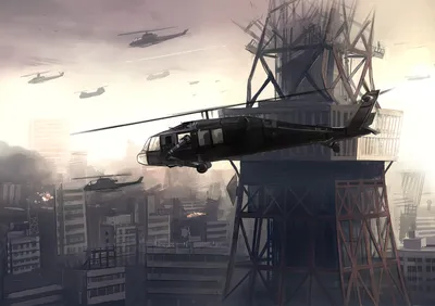 Helicopter Anime Original Abstract Wallpaper 4K 1920x1354 Helicopter, Anime, Original, Hd, Desktop, Wallpaper, Background, White, Landscape, Full HD