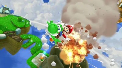Moody Super Wallpaper Space Wallpaper 4K 1920x1080 Super, Mario, Galaxy, 2, Hd, Pc, Desktop, Wallpaper, Riding, Yoshi, Leaps, Green, White, Gray, Ultrawide, Full HD