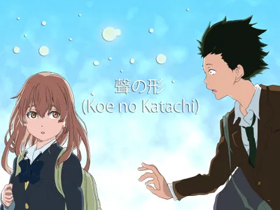 Sleek Anime Wallpaper Nature Wallpaper 4K 2000x1500 Anime, Characters, Shouya, Ishida, And, Shouko, Nishimiya, From, Silent, Voice, Against, Blue, White, Pink, Yellow, Landscape, Full HD