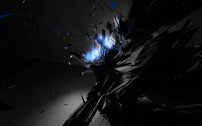 Sleek Dark Wallpaper Black/Dark Wallpaper 4K 1680x1050 Dark, Abstract, Hd, Wallpaper:, Featuring, Black, Jagged, Shapes, (central, Burst, Blue, Light, Gray, Ultrawide