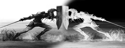 Bold Black Wallpaper Fantasy Wallpaper 4K 2829x1080 A, Striking, Black-and-white, Hd, Wallpaper, Featuring, Characters, From, Legend, Zelda, Dynamic, Duel, White, Ultrawide, QHD