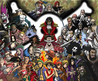 Sleek Anime Wallpaper Abstract Wallpaper 4K 3734x3096 Anime, One, Piece, Hd, Desktop, Wallpaper:, Featuring, Numerous, Iconic, Characters, Series, Intricately, White, Square, QHD