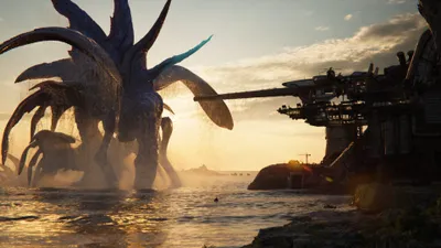 Golden Final Wallpaper Nature Wallpaper 4K 3840x2160 Final, Fantasy, Vii, Revelation, Video, Game, 4K, Ultra, Desktop, Towering, Sea, Creature, Gray, White, Ultrawide