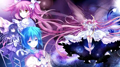 Anime Ultimate Madoka Homura Akemi Fantasy Wallpaper 4K 1920x1080 Hd, Anime, Desktop, Wallpaper, Featuring, Ultimate, Madoka, Homura, Akemi, Sayaka, Miki, Kaname, White, Ultrawide, Full HD