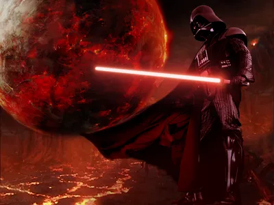 Bold Darth Wallpaper Space Wallpaper 4K 2048x1536 Hd, Wallpaper:, Of, Darth, Vader, From, Star, Wars, Standing, Red, Lightsaber, Fiery, Brown, Landscape, Full HD