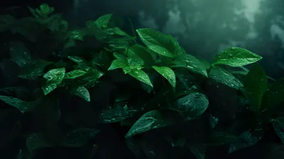 Golden Lush Wallpaper Abstract Wallpaper 4K 2563x1436 Hd, Desktop, Wallpaper, Featuring, A, Lush, Display, Of, Dewy, Green, Leaves, Under, Brown, Ultrawide, QHD
