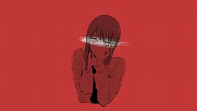 Makima Chainsaw Man Minimal Wallpaper 4K 7680x4320 Hd, Desktop, Wallpaper, Of, Makima, From, Chainsaw, Man, Anime, Featuring, Minimalist, Design, Red, Brown, Ultrawide, 4K