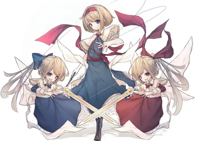 Anime Touhou Alice Abstract Wallpaper 4K 5574x3978 Anime, Touhou, 5k, Ultra, Hd, Desktop, Wallpaper, Alice, Margatroid, Stands, Centered, Her, White, Landscape, 4K