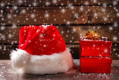 Vibrant Christmas Red Nature Wallpaper 4K 5576x3732 A, Vibrant, 4k, Ultra, Hd, Christmas, Desktop, Wallpaper, Featuring, Red, Santa, Hat, Landscape