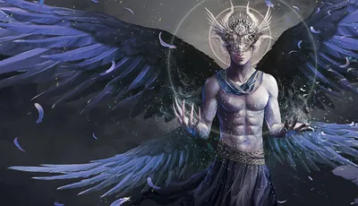 Majestic Figure Large Fantasy Wallpaper 4K 1600x921 A, Majestic, Figure, With, Large, Vibrant, Wings, Exudes, Fantasy, Aura, Adorned, Intricate, Gray, Ultrawide
