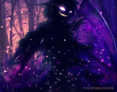 Dark Creature Sinister Black/Dark Wallpaper 4K 1920x1508 Dark, Creature, With, A, Sinister, Glowing, Grin, And, Purple, Energy, Shadowy, Forest, Brown, Square, Full HD
