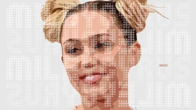 Portrait Pop Music Singer Abstract Wallpaper 4K 2000x1125 Hd, Pc, Desktop, Wallpaper, Featuring, A, Portrait, Of, Pop, Music, Singer, Miley, White, Ultrawide, Full HD