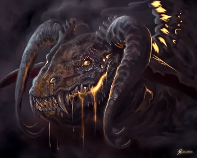 Dark Demon Glowing Eyes Large Black/Dark Wallpaper 4K 2000x1600 Hd, Dark, Demon, With, Glowing, Eyes, And, Large, Curved, Horns, Dripping, Molten-like, Purple, Black, Square, Full HD