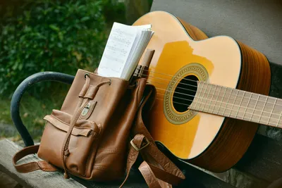 Acoustic Guitar Bench Abstract Wallpaper 4K 1920x1280 Hd, Pc, Desktop, Wallpaper/background:, Of, An, Acoustic, Guitar, Bench, Open, Sheet, Music, Gray, Landscape, Full HD