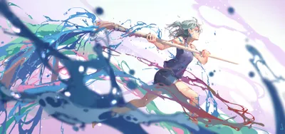 Golden Anime Wallpaper Abstract Wallpaper 4K 3840x1800 Hd, Anime, Desktop, Wallpaper, Featuring, A, Dynamic, Girl, Wielding, Long, Wooden, Staff, White, Ultrawide, 4k