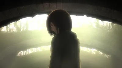 Mikasa Ackerman Stands Dramatic Pose Abstract Wallpaper 4K 1920x1080 Mikasa, Ackerman, Stands, In, A, Dramatic, Pose, Silhouetted, Against, Luminous, Backdrop, Desktop, White, Ultrawide, Full HD