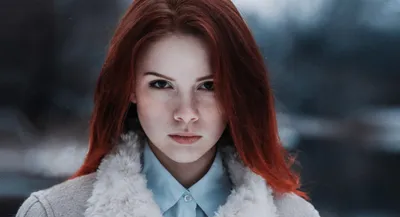 Close Portrait Woman Model Red Abstract Wallpaper 4K 2048x1113 Hd, Pc, Desktop, Wallpaper, Featuring, A, Close-up, Portrait, Woman, Model, Red, Hair, Gray, Ultrawide, Full HD