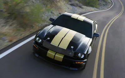 Black Mustang Shelby Gold Cars Wallpaper 4K 1920x1200 A, Black, Ford, Mustang, Shelby, With, Gold, Racing, Stripes, Driving, Winding, Mountain, Gray, Ultrawide, Full HD