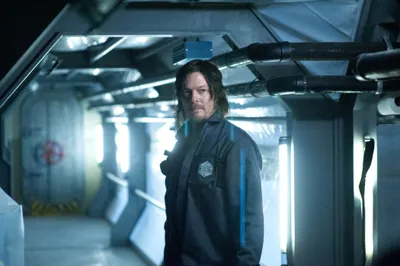 Norman Reedus Stands Industrial Abstract Wallpaper 4K 4200x2795 Norman, Reedus, Stands, In, An, Industrial, Air-conditioned, Movie, Set, Corridor, Captured, Ultra, White, Ultrawide, 4k