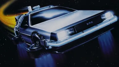 Iconic Delorean Movie Space Wallpaper 4K 1920x1080 Hd, Desktop, Wallpaper:, Featuring, The, Iconic, Delorean, From, Movie, Back, Future, Soaring, Gray, Ultrawide, Full HD