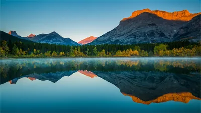 Vibrant Serene Wallpaper Nature Wallpaper 4K 7680x4320 Hd, Desktop, Wallpaper:, Featuring, A, Serene, Nature, Scene, Mountain, Range, Lush, Forest, Gray, Pink, Ultrawide, 4k